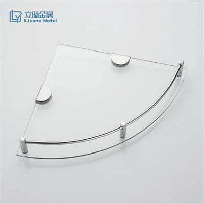 Kromirana steklena polica za kopalnico