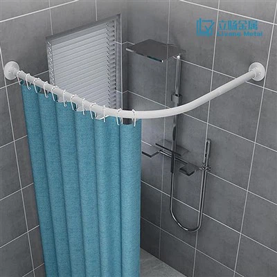Ukrivljena zavesa za tuš z dvojno palico